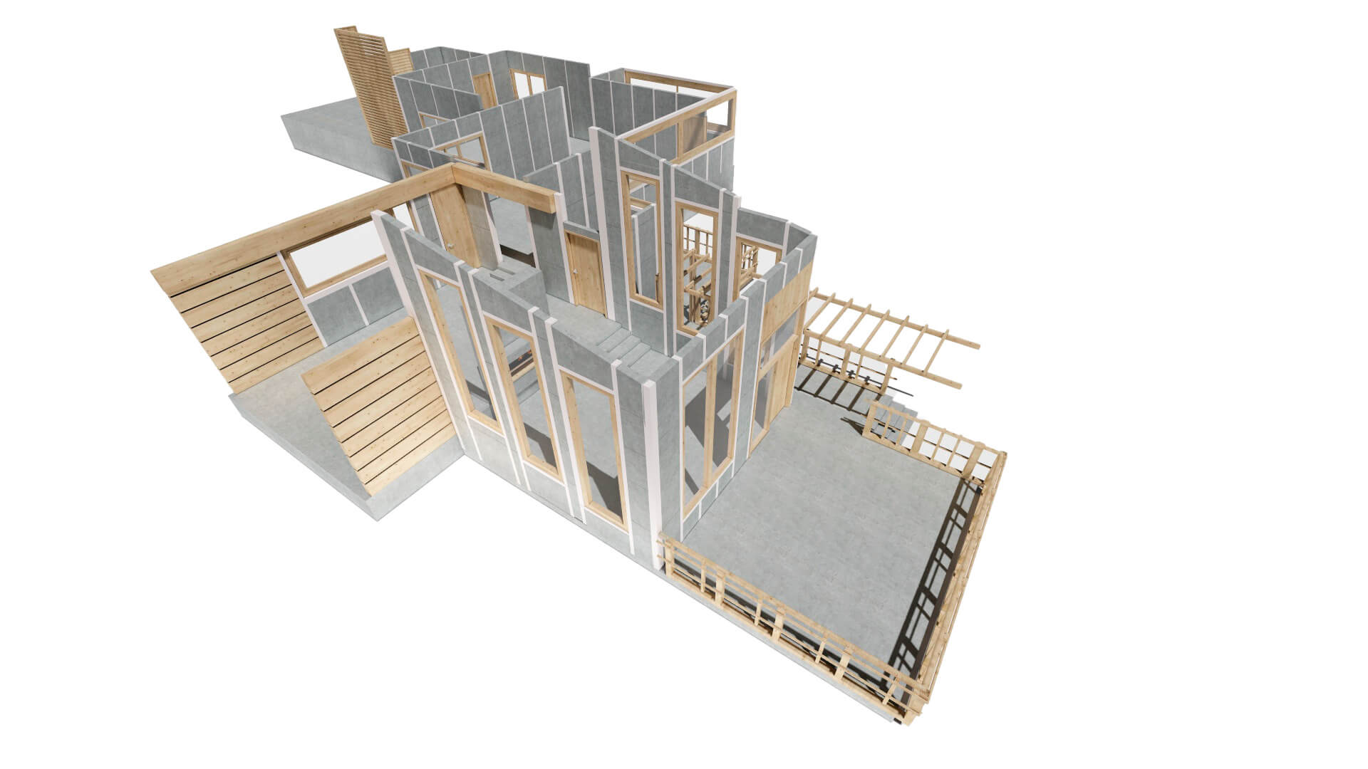 armado ventanales para casa prefabricada