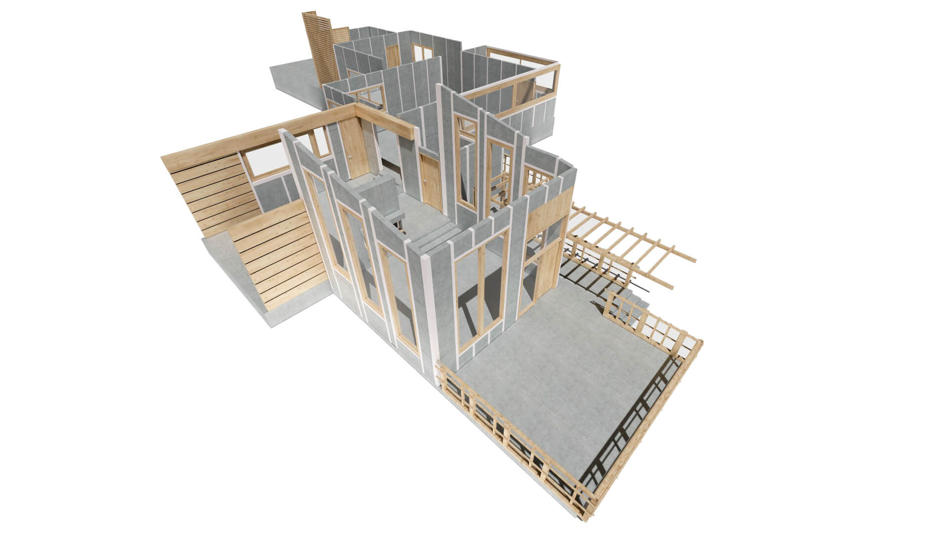 armado puertas para casa prefabricada