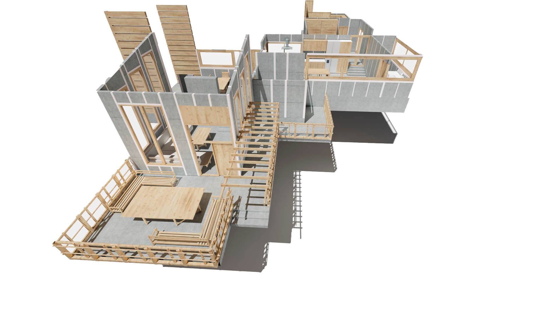 armado casa prefabricada diseño moderno
