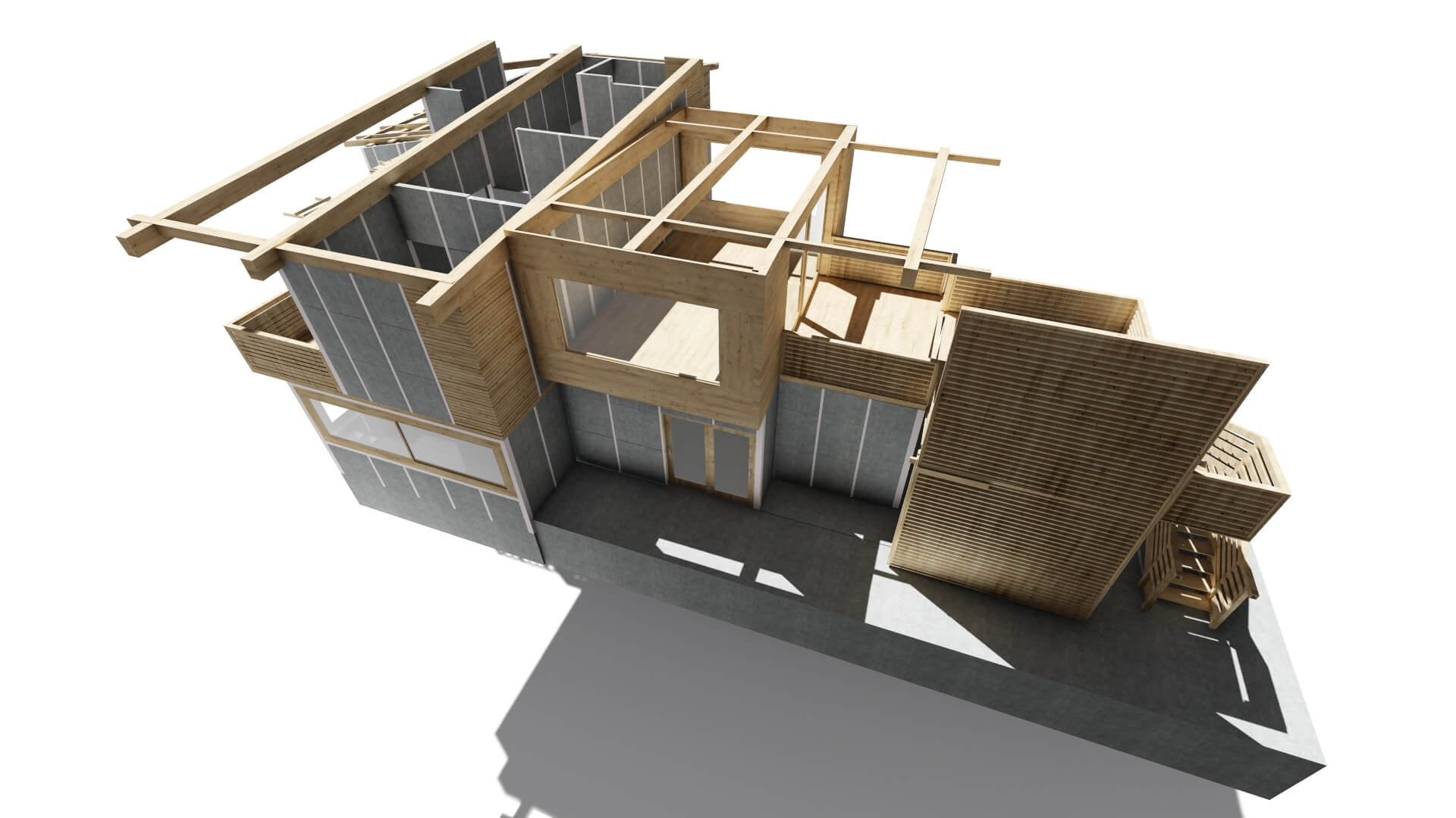 cerchas en madera para cubierta casa prefabricada