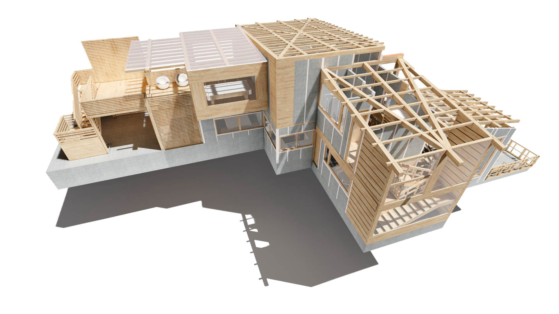 casa prefabricada con proprociones balanceadas